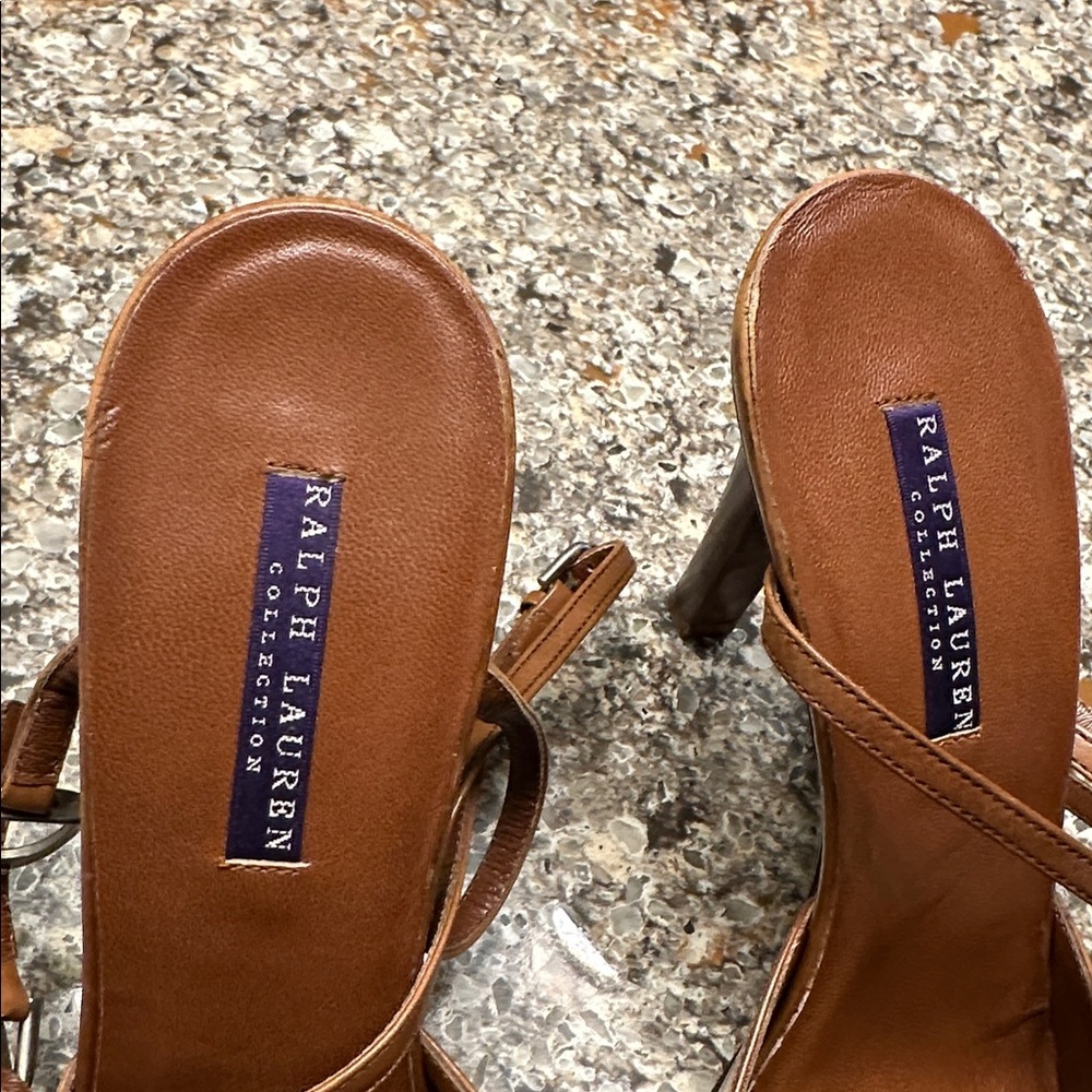 Ralph Lauren Purple Label Collection Italian Leather Slingback Pumps Size 10.5 M - Picture 8 of 12